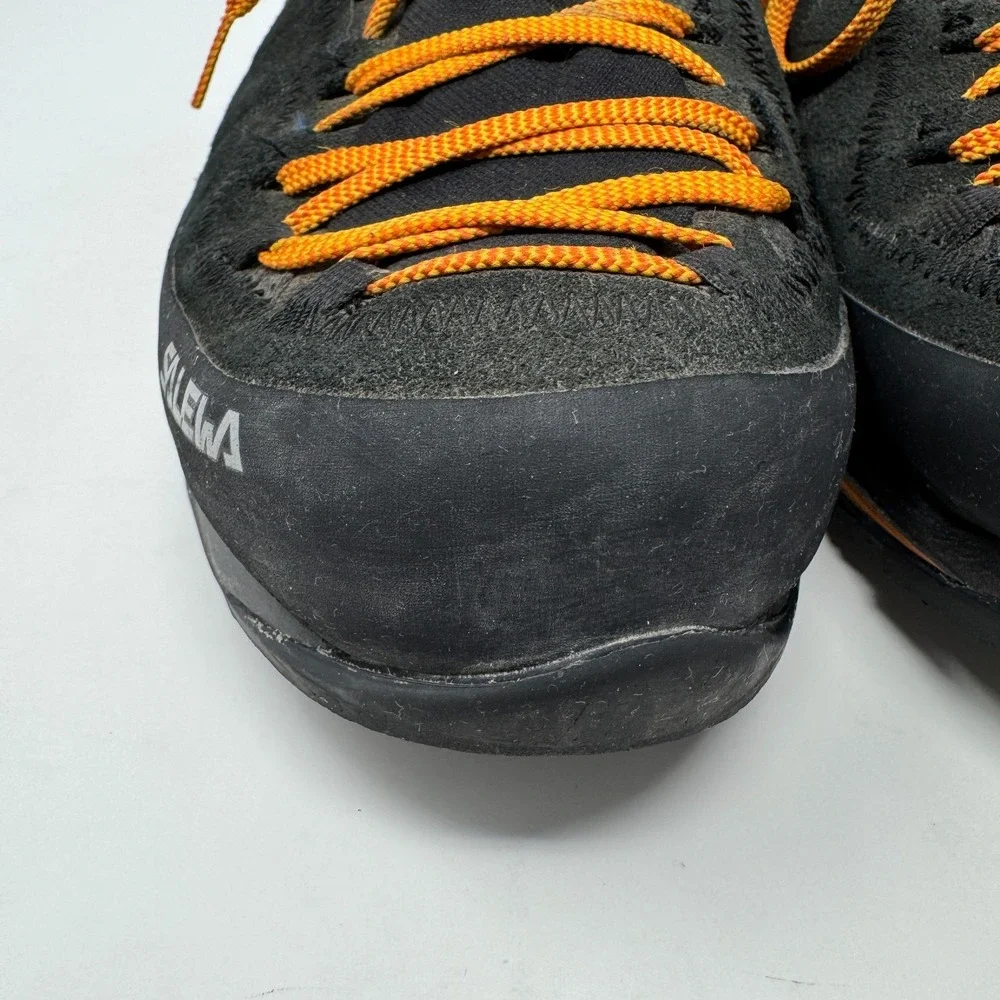 Salewa Mountain Trainer 2 GTX Hiking Shoe Black Orange Gore-tex Vibram Men's 8.5